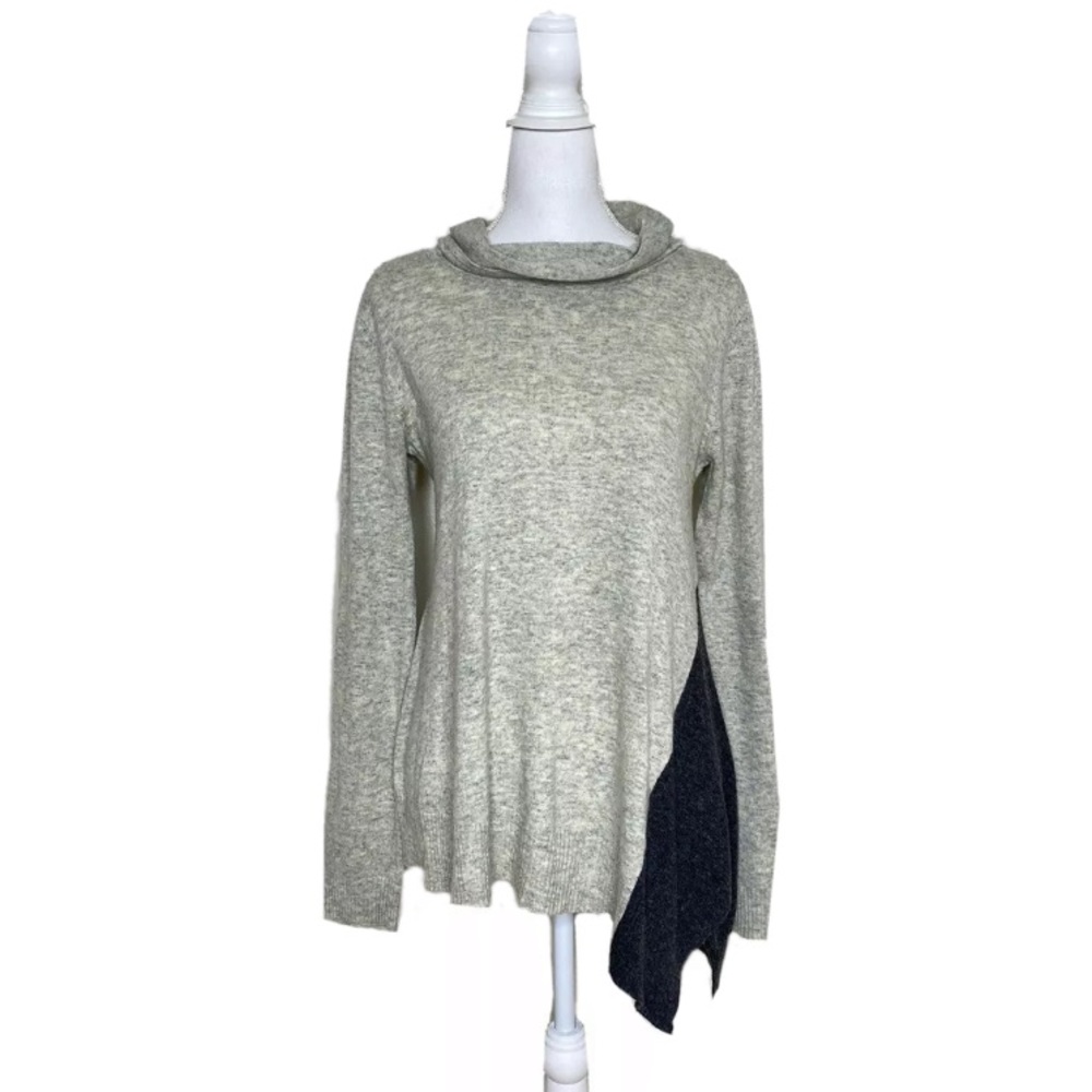 Hem & Thread asymmetrical cowl neck long sleeve